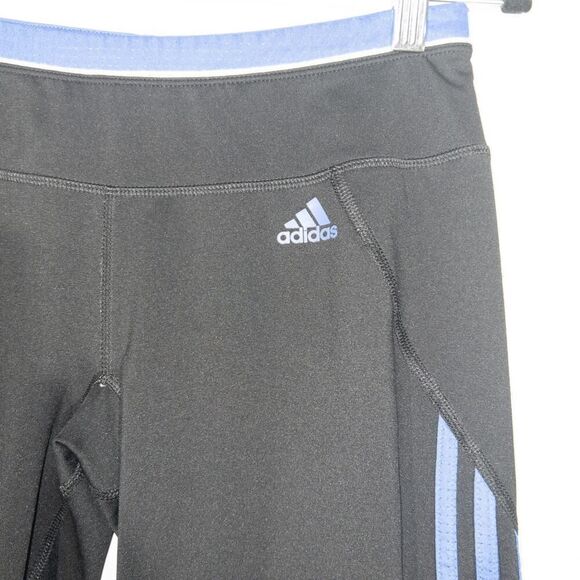 Adidas Black & Blue Three Stripe Climalite Athletic Shorts Size Small - Picture 3 of 6